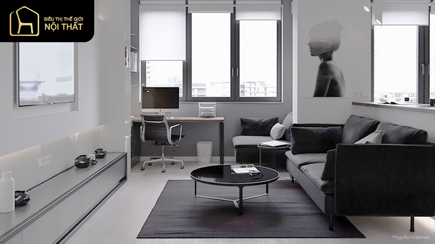 phòng khách chung cư 70m2