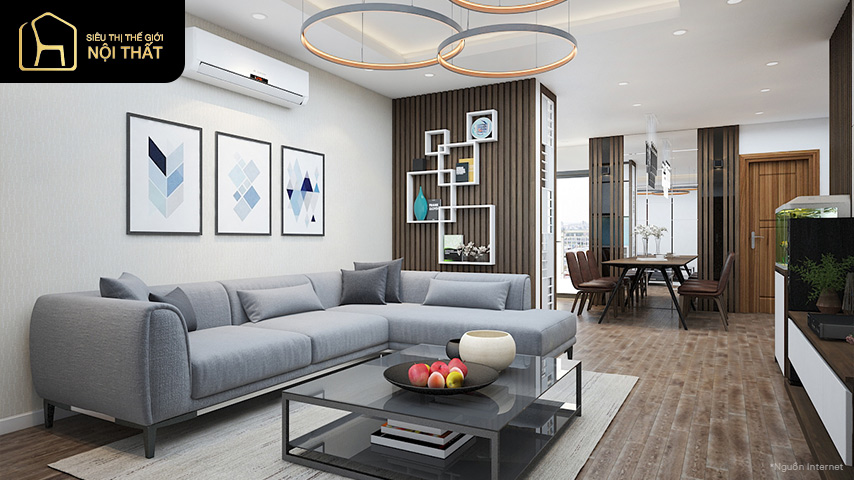 phòng khách chung cư 70m2