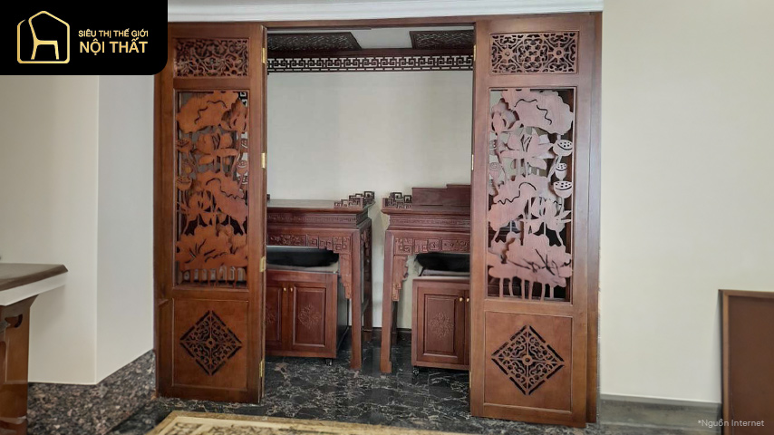 vách ngăn phòng thờ