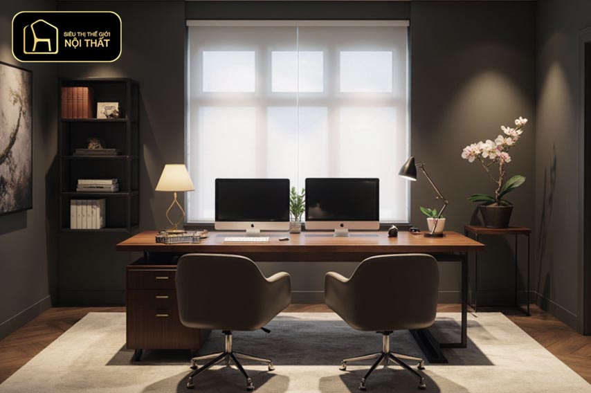 Thiết kế phòng làm việc cho 2 người