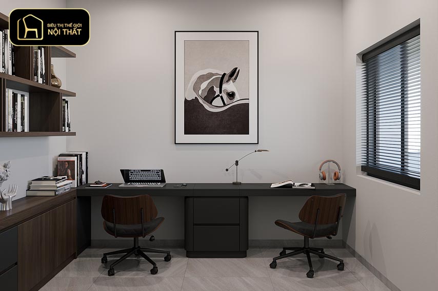 Thiết kế phòng làm việc cho 2 người