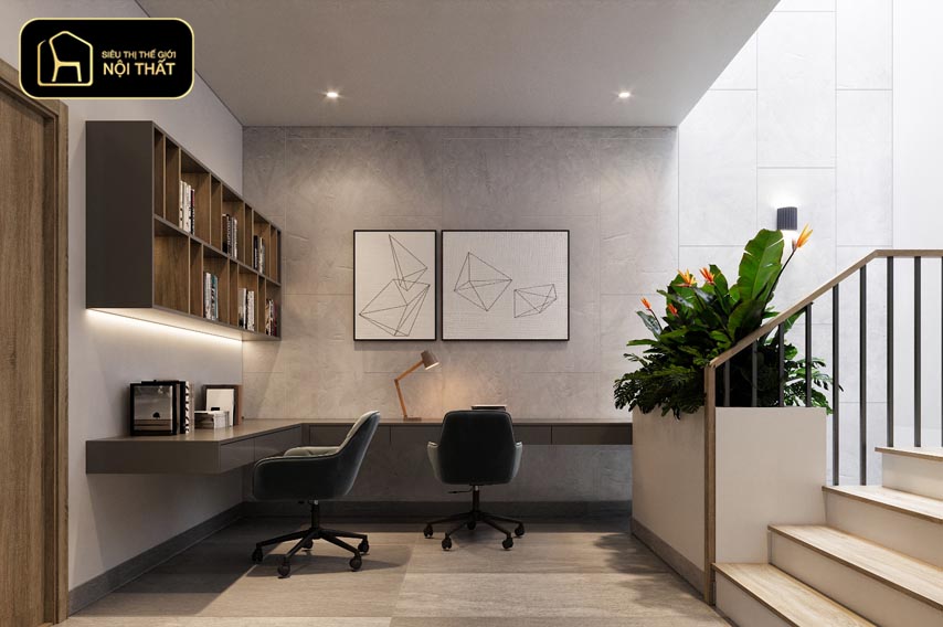 Thiết kế phòng làm việc cho 2 người