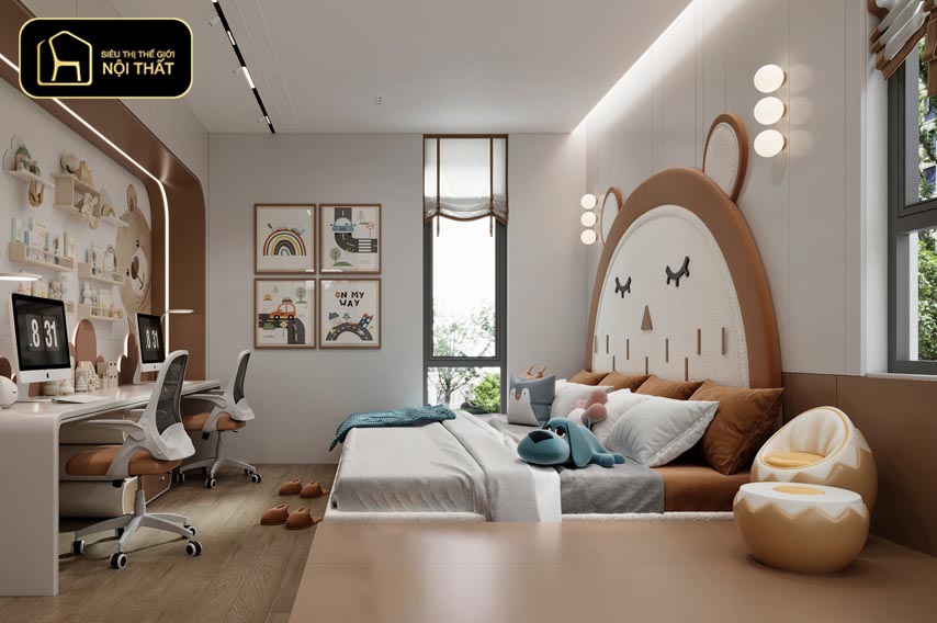Thiết kế phòng làm việc cho 2 người