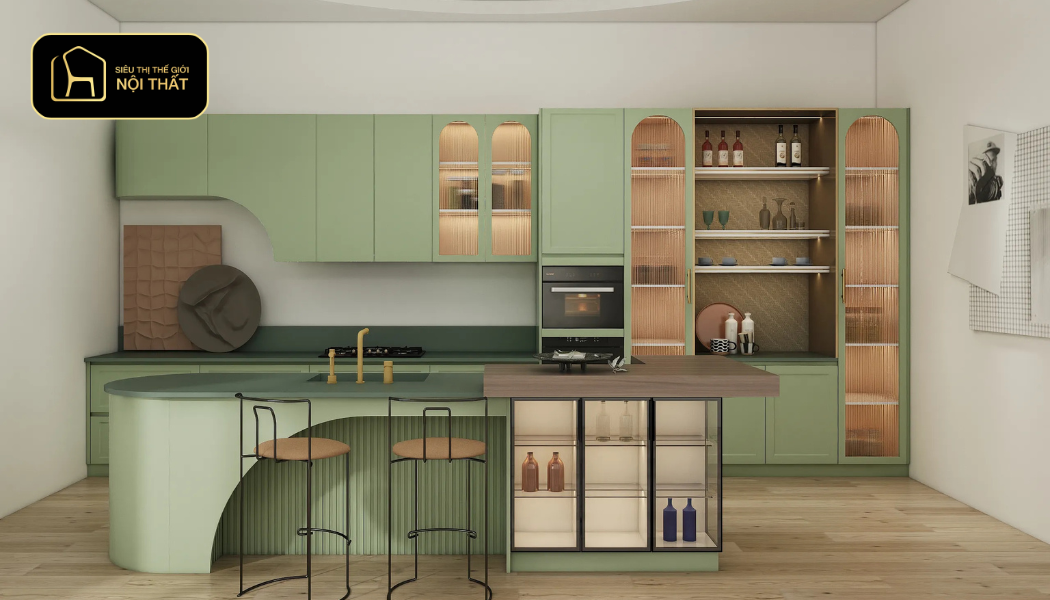 Tủ bếp MDF Lõi Xanh