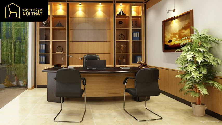thiết kế phòng làm việc 15m2