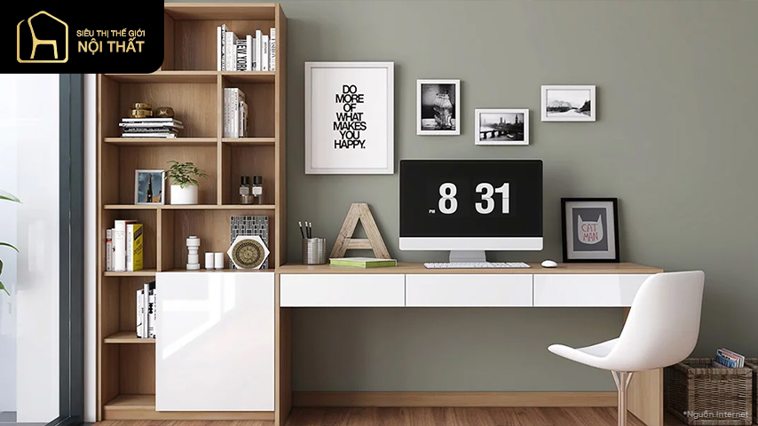 thiết kế phòng làm việc 15m2