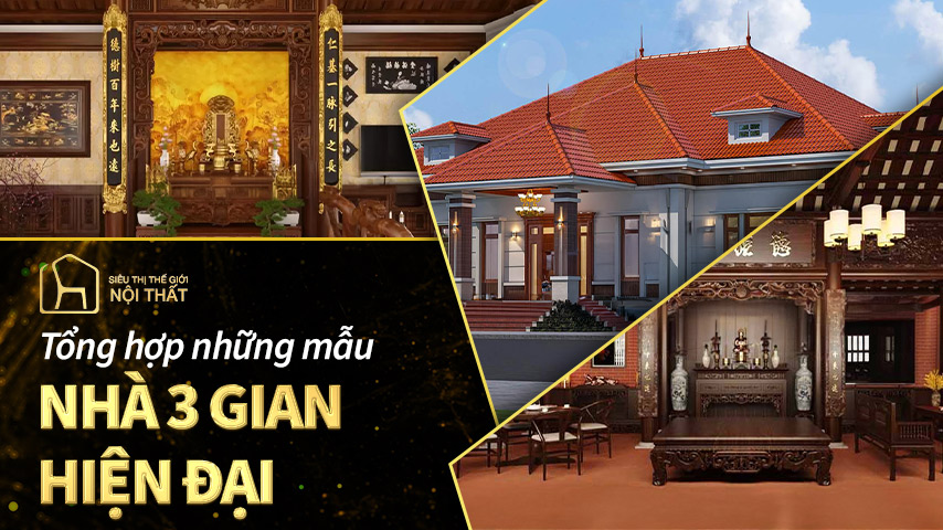thiết kế nhà 3 gian