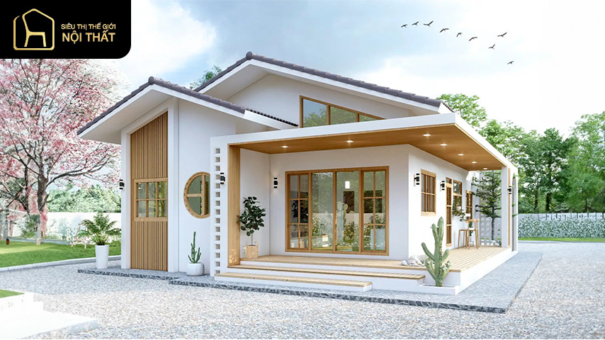 nhà đẹp 1 tầng 3 phòng ngủ
