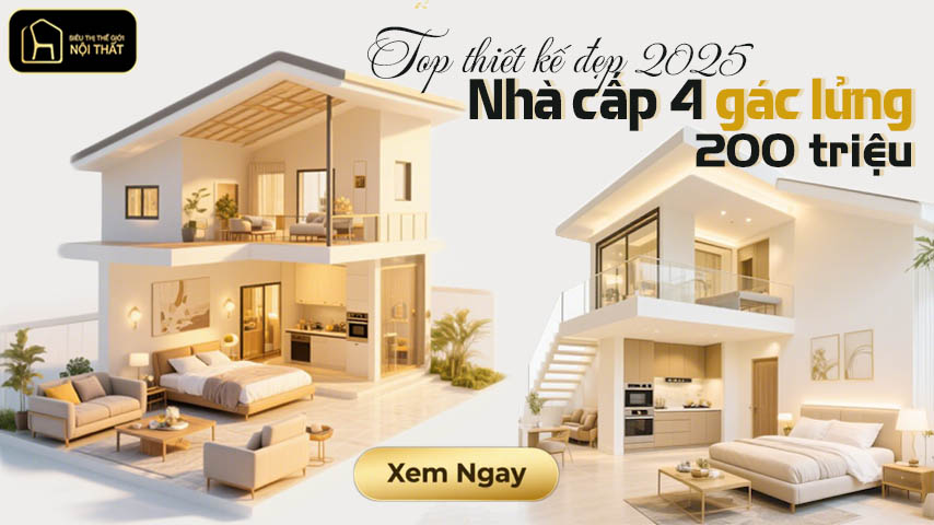 nhà cấp 4 gác lửng 200 triệu