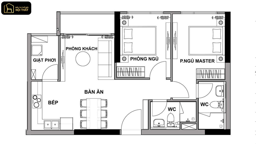 Bản vẽ thiết kế nội thất 2D