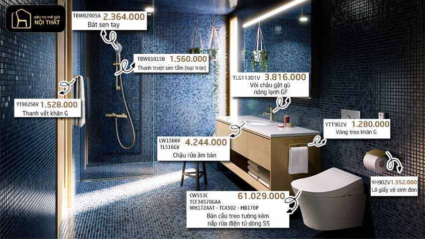 Combo thiết bị vệ sinh TOTO