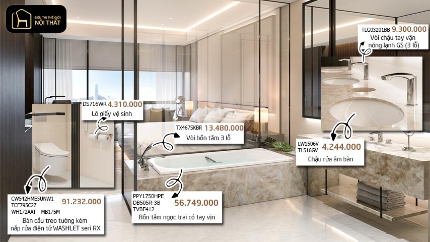 Combo thiết bị vệ sinh Toto