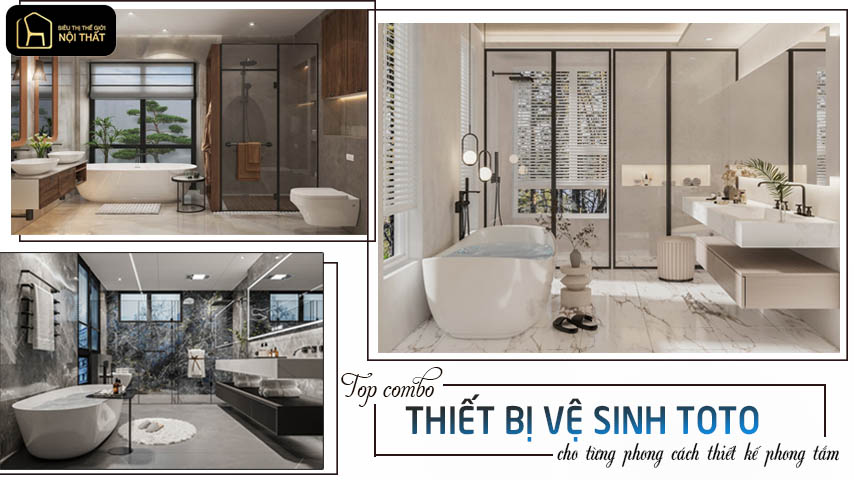 Combo thiết bị vệ sinh Toto cho từng phong cách thiết kế phòng tắm