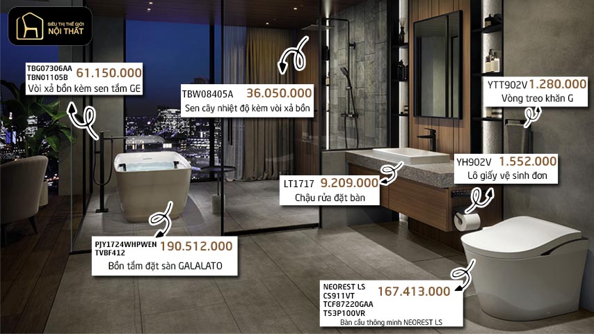 Combo thiết bị vệ sinh TOTO