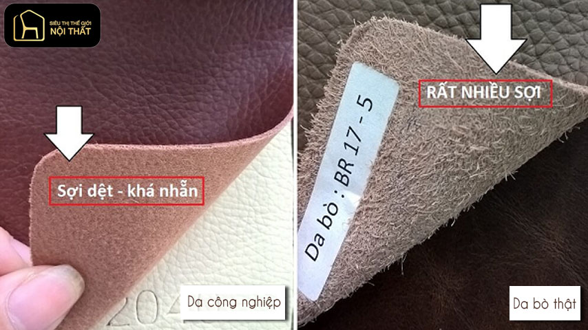 phân biệt da thật với da giả