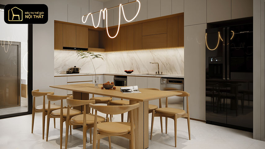 thiết kế nội thất phòng bếp đơn giản