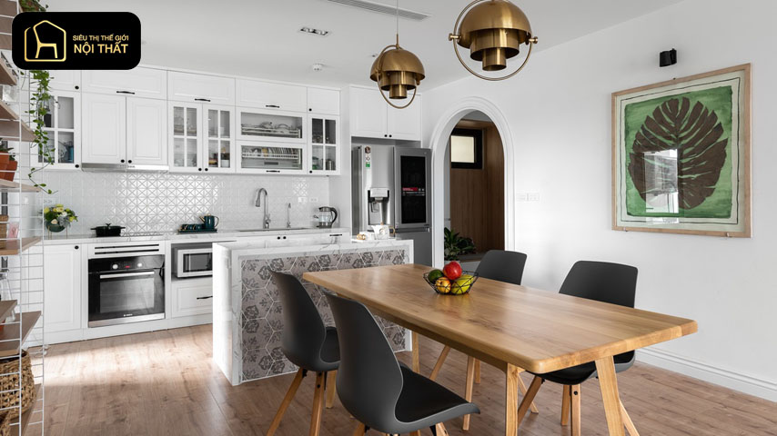 thiết kế nội thất phòng bếp tân cổ điển
