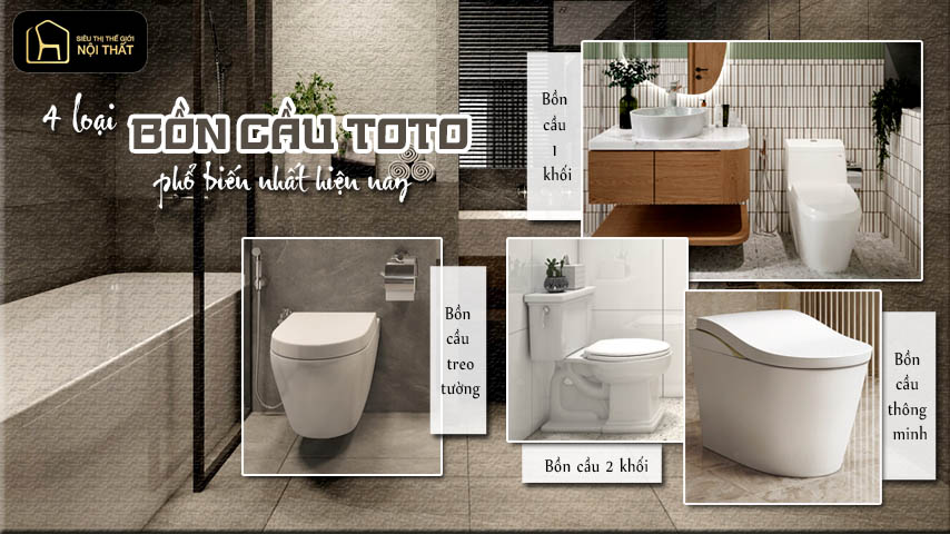 4 loại bồn cầu toto phổ biến nhất hiện nay