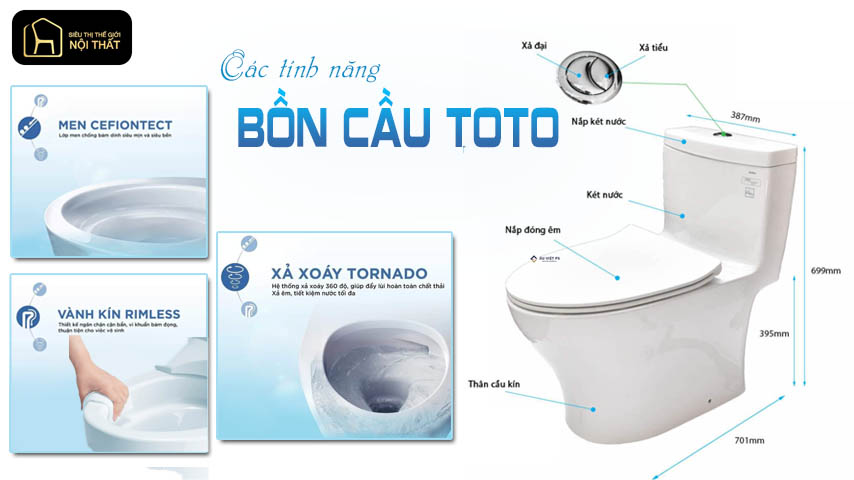 Công nghệ và tính năng bồn cầu toto