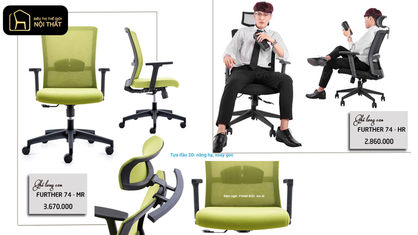 tựa lưng ghế xoay văn phòng