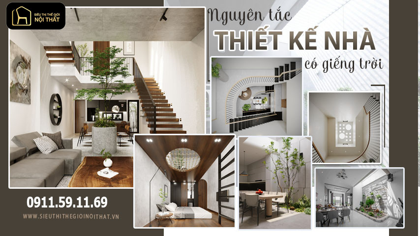 thiết kế nhà có giếng trời