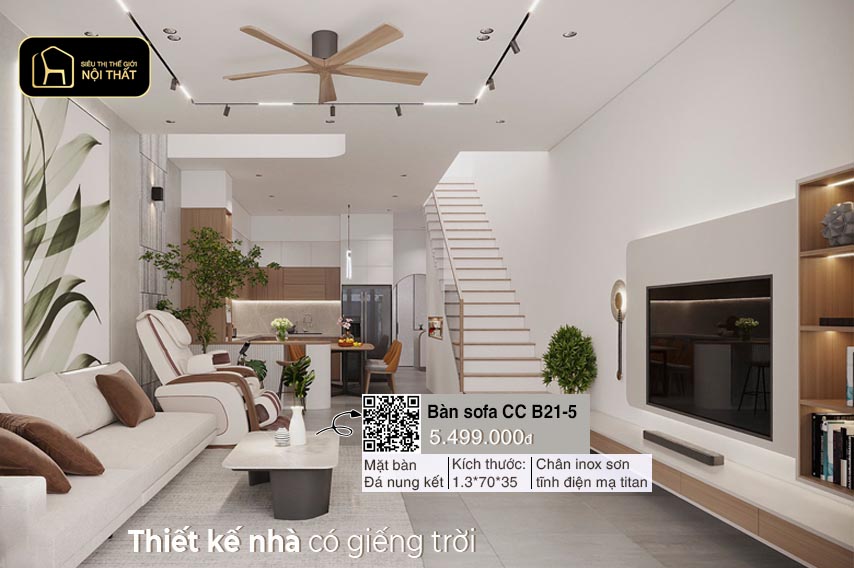 thiết kế nhà có giếng trời