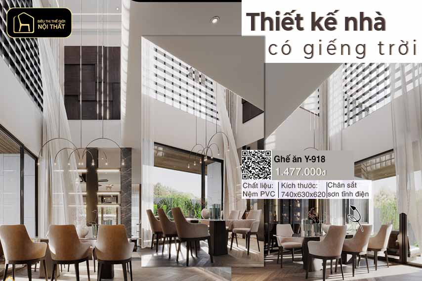 thiết kế nhà có giếng trời