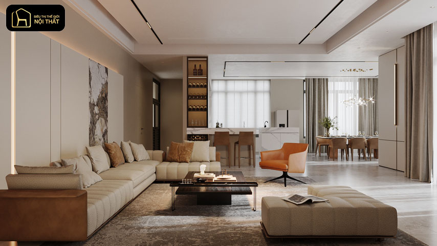 Thiết kế nội thất không gian mở