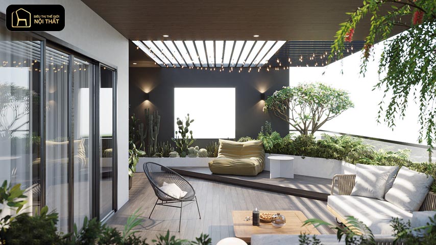 thiết kế nội thất không gian mở