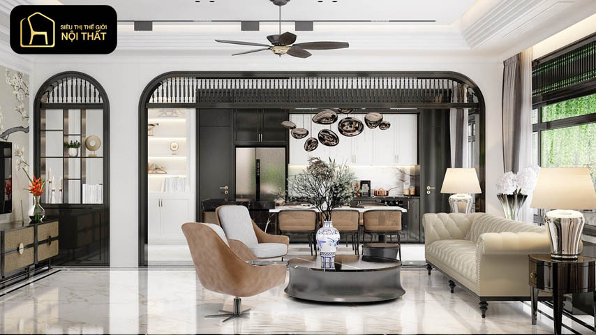 thiết kế nội thất tân cổ điển