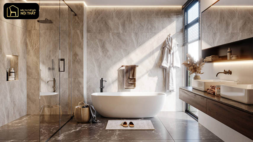 thiết kế nội thất phòng tắm 