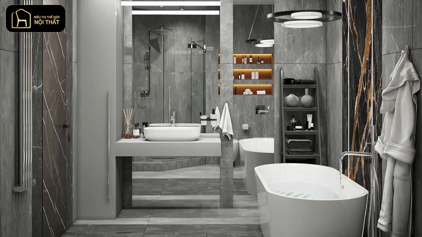 thiết kế nội thất phòng tắm hiện đại