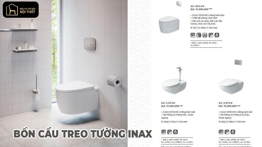 bồn cầu treo tường inax