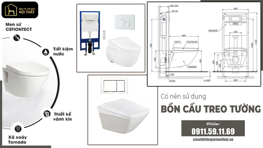 bồn cầu treo tường
