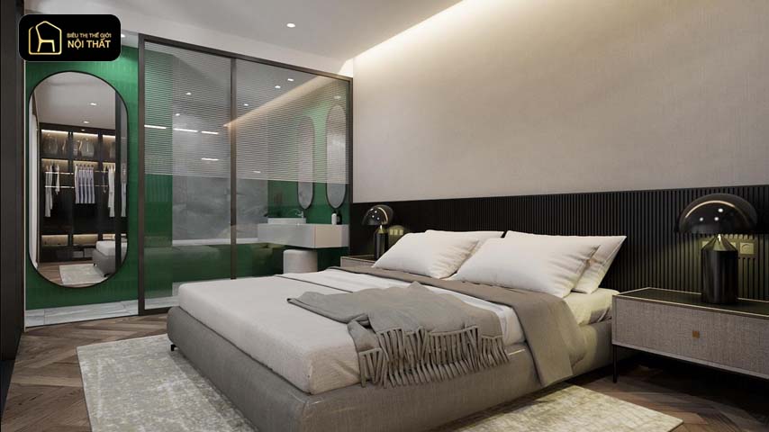 Thiết kế phòng ngủ có nhà vệ sinh