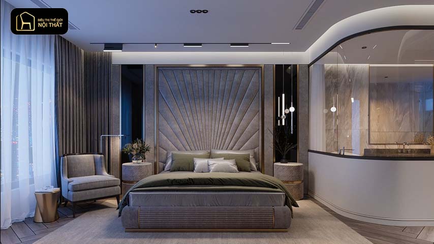 Thiết kế phòng ngủ có nhà vệ sinh