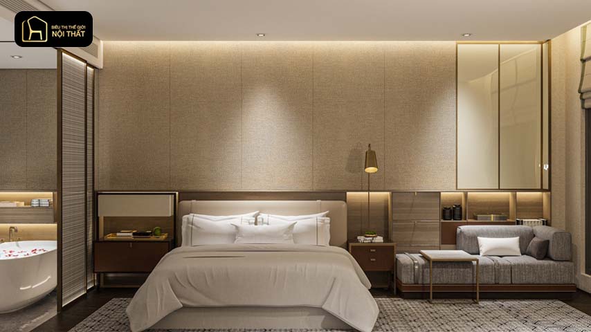 Thiết kế phòng ngủ có nhà vệ sinh