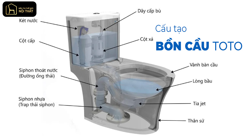 Cấu tạo bồn cầu toto