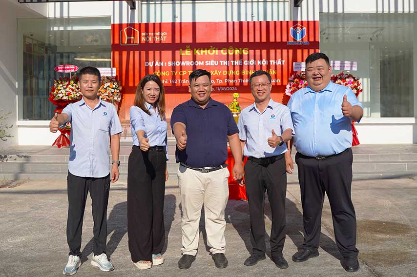 lễ khởi công showroom nội thất