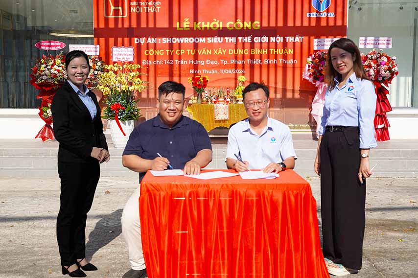 lễ khởi công showroom nội thất