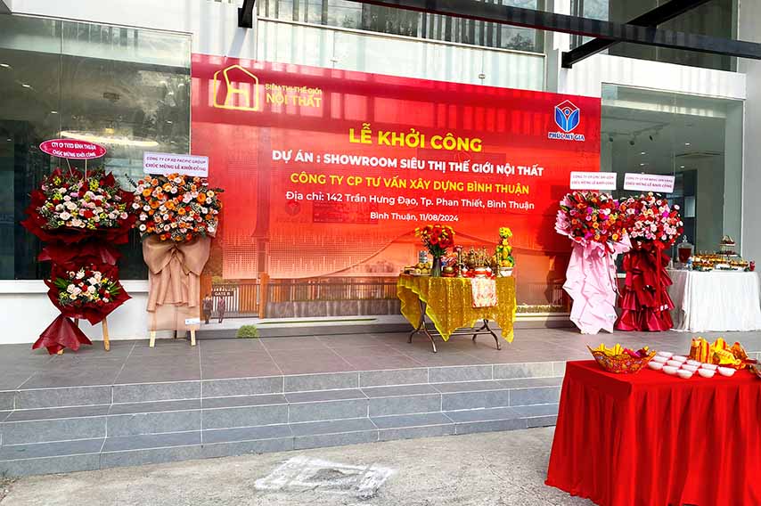 lễ khởi công showroom nội thất