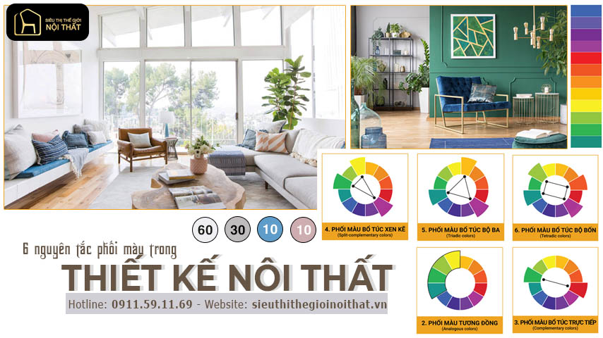 Nguyên tắc phối màu trong thiết kế nội thất