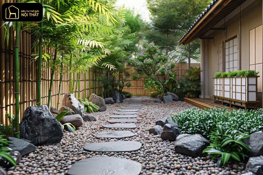 thiết kế nội thất sân vườn biệt thự