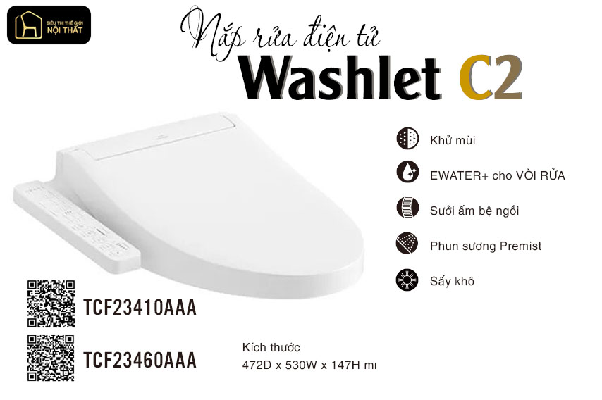 nắp rửa điện tử WASHLET