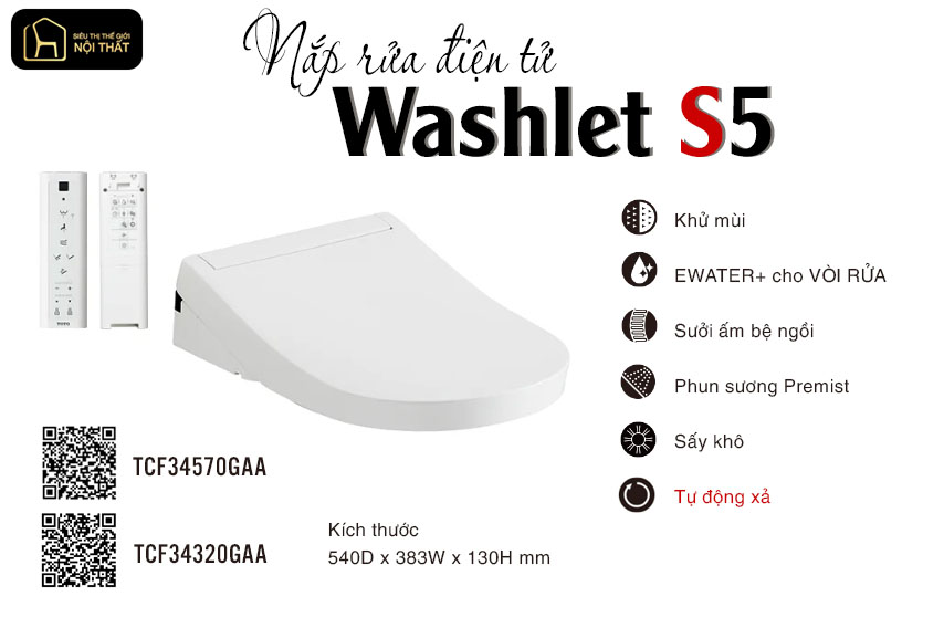 nắp rửa điện tử WASHLET