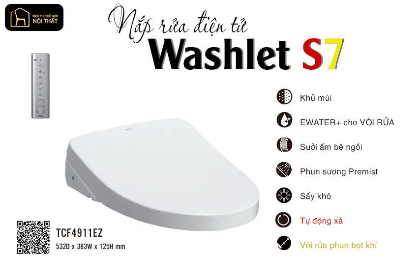nắp rửa điện tử WASHLET