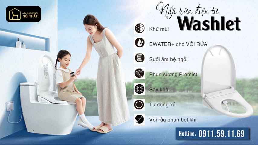 nắp rửa điện tử WASHLET
