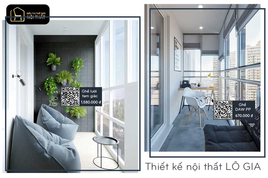 Thiết kế nội thất ban công và lô gia