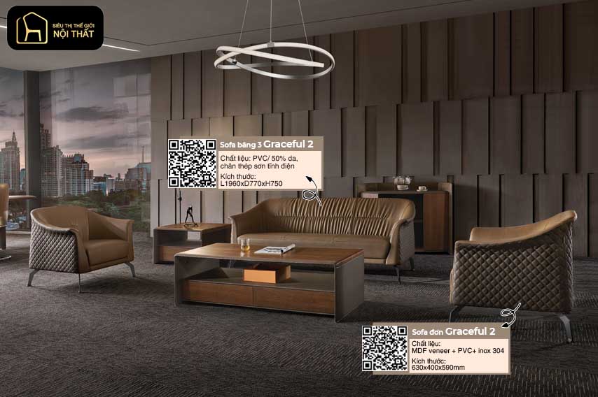 Bàn ghế sofa phòng giám đốc