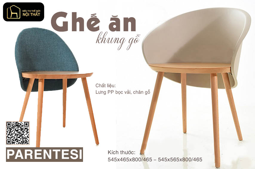 Ghế ăn khung gỗ